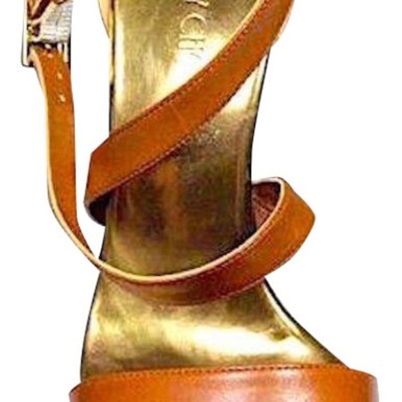 🆕🏷️Jimmy Choo “Portia 120” Brown Leather Ankle Wrap Wedge Sandals   🇪🇸 - Picture 5 of 7